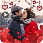 valentin day video maker music android application logo